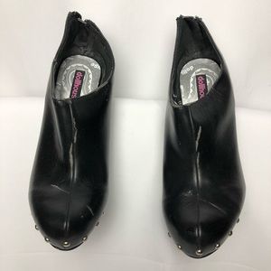 Dollhouse Black Studded Ankle Boots